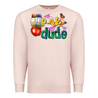 Pale Pink pre k school pencil dude Premium Sweatshirt - NancyCooperArtShop