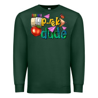 Sports Green pre k school pencil dude Premium Sweatshirt - NancyCooperArtShop