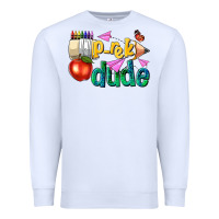 White pre k school pencil dude Premium Sweatshirt - NancyCooperArtShop