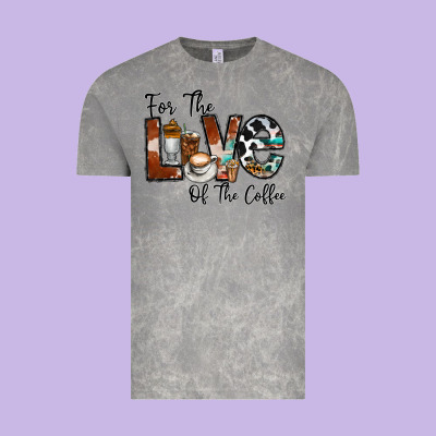 For The Love Of The Coffe Vintage Tee Designed By Cowhidedigitalart