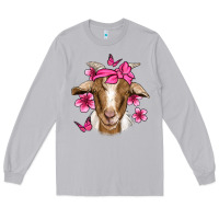 Moon Dust pink floral bandana goat Long Sleeve Tee - Jasminsmagicworld