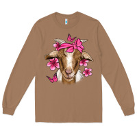 Toasted Coconut pink floral bandana goat Long Sleeve Tee - Jasminsmagicworld