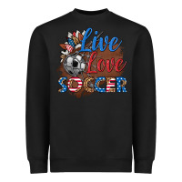 Black live love soccer Heavyweight Sweatshirt - HRA Design Shop