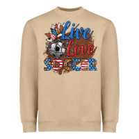 Live Love Soccer Heavyweight Sweatshirt | Teevron