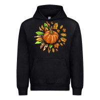 Black Fall Sunflower with Pumpkin Urban Hoodie - texasbilliewilder