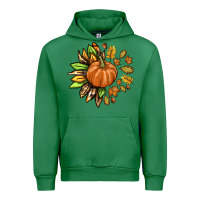 Emerald Fall Sunflower with Pumpkin Urban Hoodie - texasbilliewilder