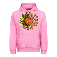 Fuchsia Pink Fall Sunflower with Pumpkin Urban Hoodie - texasbilliewilder