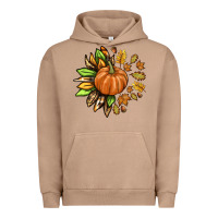 Pigment Burro Fall Sunflower with Pumpkin Urban Hoodie - texasbilliewilder