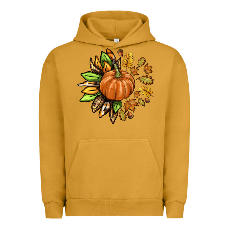 Fall Sunflower With Pumpkin Urban Hoodie by texasbilliewilder | Teevron