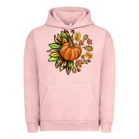 Pigment Salmon Fall Sunflower with Pumpkin Urban Hoodie - texasbilliewilder