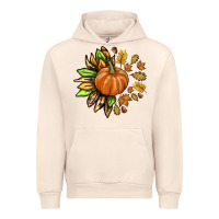 Sandshell Fall Sunflower with Pumpkin Urban Hoodie - texasbilliewilder