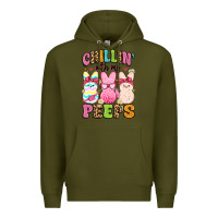 Army Green chillin' with my peeps Premium Hoodie - Artiststas