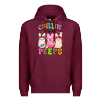 Burgundy chillin' with my peeps Premium Hoodie - Artiststas