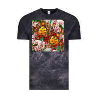 Cloud Black christmas pig  tartan with  hay and christmas ligh Vintage Tee - FaDigitalArtStudio