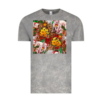 Cloud Rock christmas pig  tartan with  hay and christmas ligh Vintage Tee - FaDigitalArtStudio