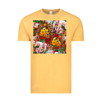 Vintage Mustard christmas pig  tartan with  hay and christmas ligh Vintage Tee - FaDigitalArtStudio