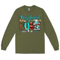 Army Green registered nurse Long Sleeve Tee - BundleAndBundleShop
