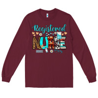 Burgundy registered nurse Long Sleeve Tee - BundleAndBundleShop