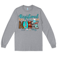 Heather Grey registered nurse Long Sleeve Tee - BundleAndBundleShop