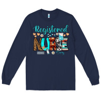 Navy registered nurse Long Sleeve Tee - BundleAndBundleShop