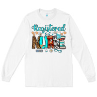 White registered nurse Long Sleeve Tee - BundleAndBundleShop