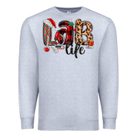 Heather Grey lab life christmas Premium Sweatshirt - MaliasSmallBusiness