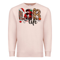Pale Pink lab life christmas Premium Sweatshirt - MaliasSmallBusiness