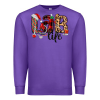Purple lab life christmas Premium Sweatshirt - MaliasSmallBusiness