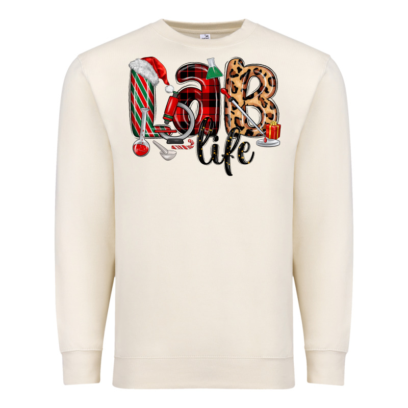 Lab Life Christmas Premium Sweatshirt by MaliasSmallBusiness | Teevron