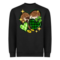 Black St. Patrick's Day hearts Heavyweight Sweatshirt - Neo Western