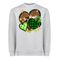 Heather Grey St. Patrick's Day hearts Heavyweight Sweatshirt - Neo Western