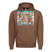 Chestnut easter nurse Zipper Hoodie - NancyCooperArtShop