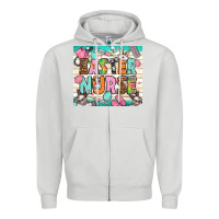 Dove Grey easter nurse Zipper Hoodie - NancyCooperArtShop