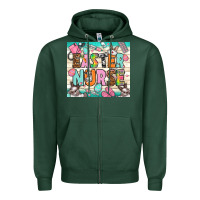Sports Green easter nurse Zipper Hoodie - NancyCooperArtShop