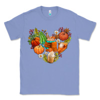 Colony Blue pumpkin and latte with fall Classic Tee - AdoDesignShop