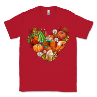 Red pumpkin and latte with fall Classic Tee - AdoDesignShop