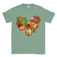 Sage pumpkin and latte with fall Classic Tee - AdoDesignShop