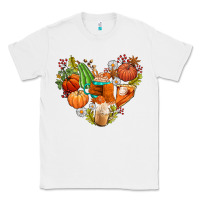 White pumpkin and latte with fall Classic Tee - AdoDesignShop