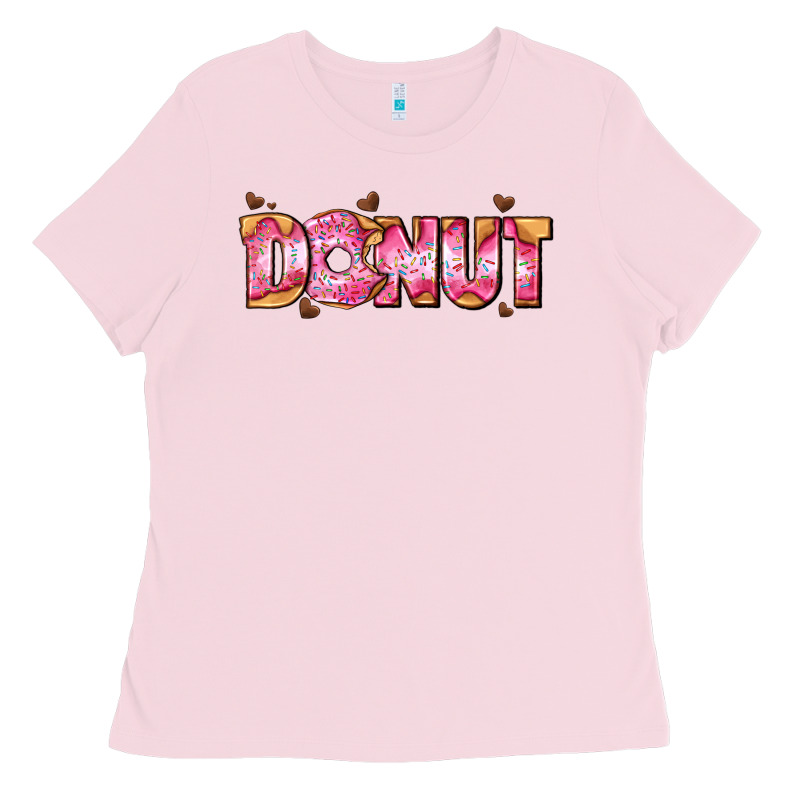 Donut With Donut And Hearts Ladies Tee by AdoDesignShop | Teevron