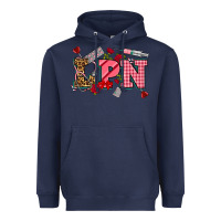 Navy valentinesday lpn Heavyweight Hoodie - NancyCooperArtShop