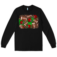 Black american football helmet background Long Sleeve Tee - JahusDesignShop