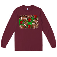 Burgundy american football helmet background Long Sleeve Tee - JahusDesignShop