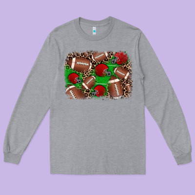 American Football Helmet Background Long Sleeve Tee Designed By Jahusdesignshop