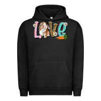 Pigment Black Love Easter Rabbit Urban Hoodie - NancyCooperArtShop