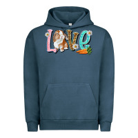 Pigment Midnight Navy Love Easter Rabbit Urban Hoodie - NancyCooperArtShop