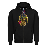 Black Firefighter Zipper Hoodie - LillyAllenDesigns