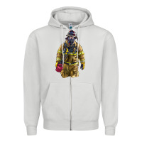 Dove Grey Firefighter Zipper Hoodie - LillyAllenDesigns