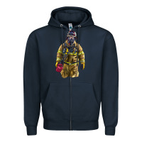 Navy Firefighter Zipper Hoodie - LillyAllenDesigns