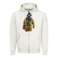 Oatmeal Heather Firefighter Zipper Hoodie - LillyAllenDesigns