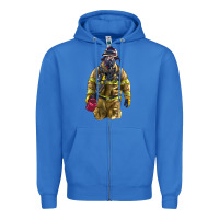 True Royal Firefighter Zipper Hoodie - LillyAllenDesigns